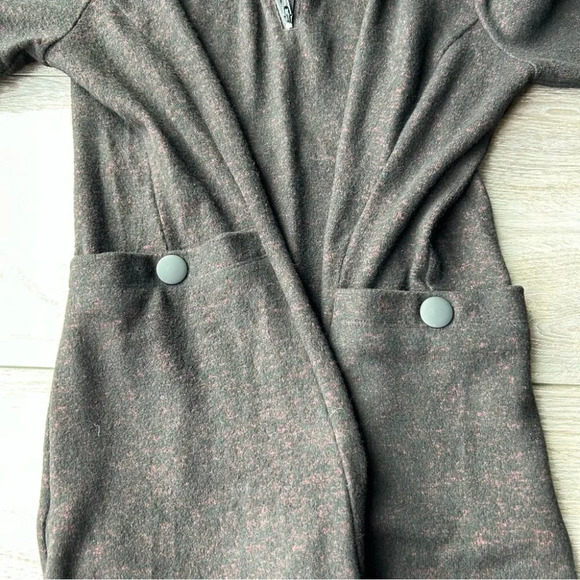 Cabi Black Burgundy Cuddle Long-Sleeve Sweater Dress - Picture 8 of 16